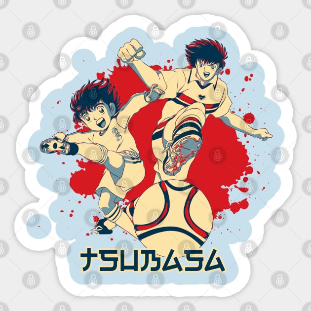 Captain Tsubasa Popart Sticker by masnono